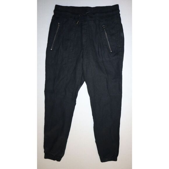 Athleta 530642-02 Women's Sz 0 Black Cabo Linen Jogger Pants - Picture 1 of 11